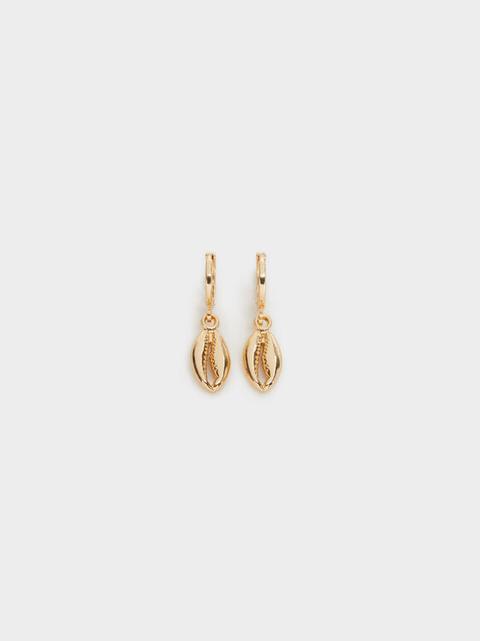 Pendientes Medianos Golden Basics Concha