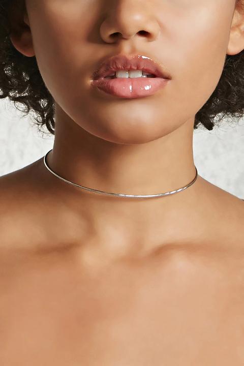 Textured Metallic Collar Choker