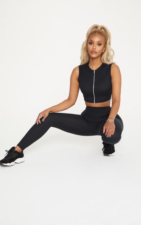 Shape Black Ribbed Leggings