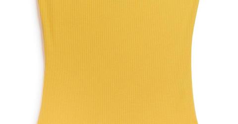 Yellow Ribbed Bodysuit