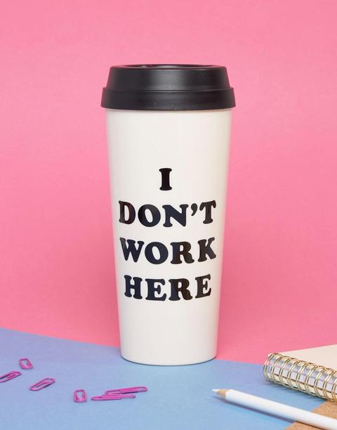 Ban.do - Mug Da Passeggio Con Scritta "i Don't Work Here - Multicolore