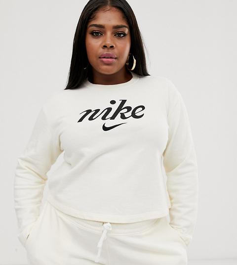 Sudadera Corta En Crema De Nike Plus