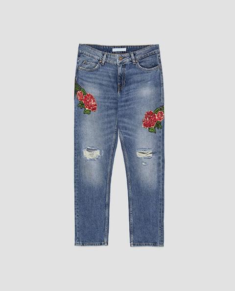 Jeans Ricamo Paillettes