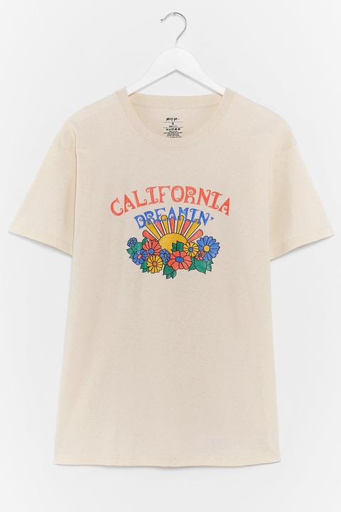 T-shirt À Impression California Dreamin' - Beige - S, Beige