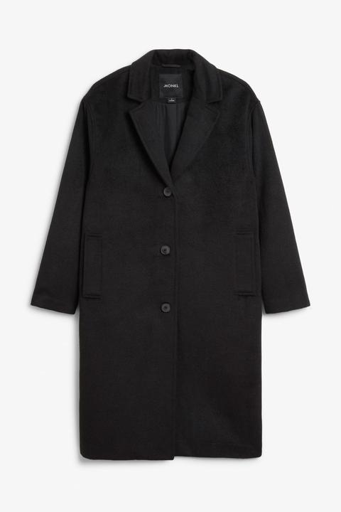 Single-breasted Coat - Black