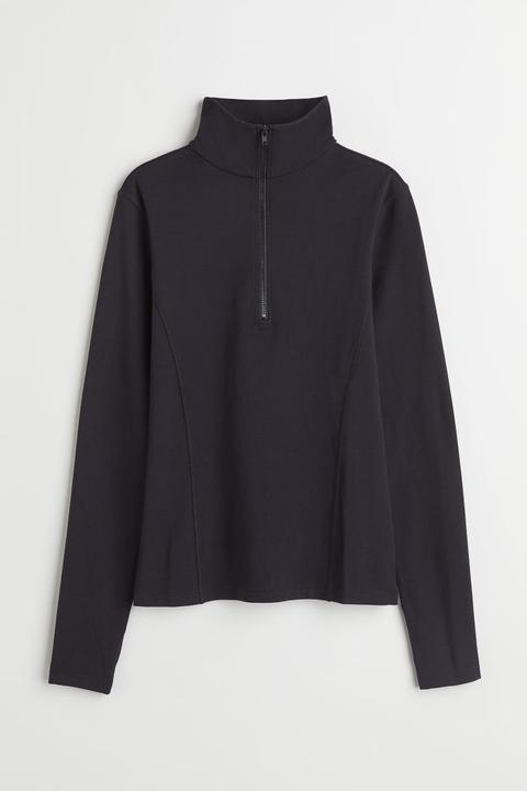 Top Thermolite® Con Media Cremallera - Negro