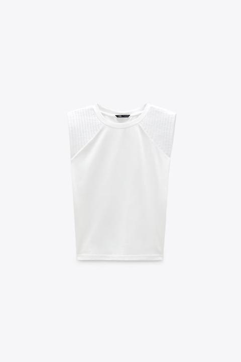T-shirt Avec Épaulettes