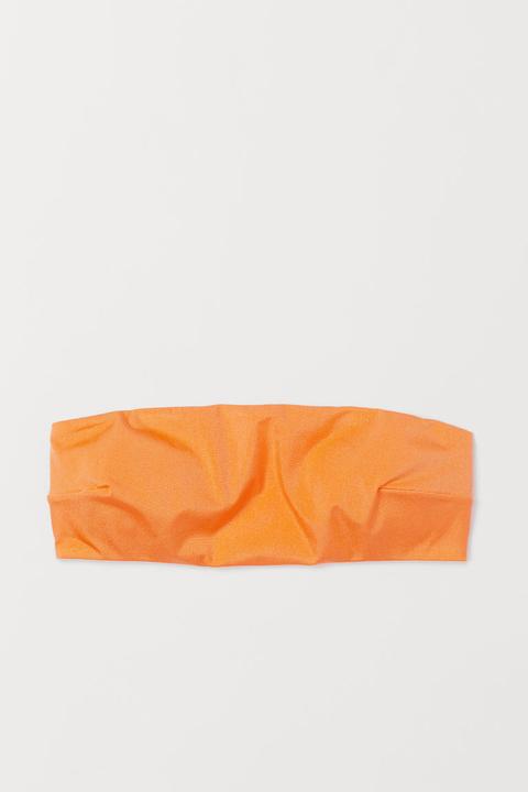 Padded Bandeau Bikini Top - Orange