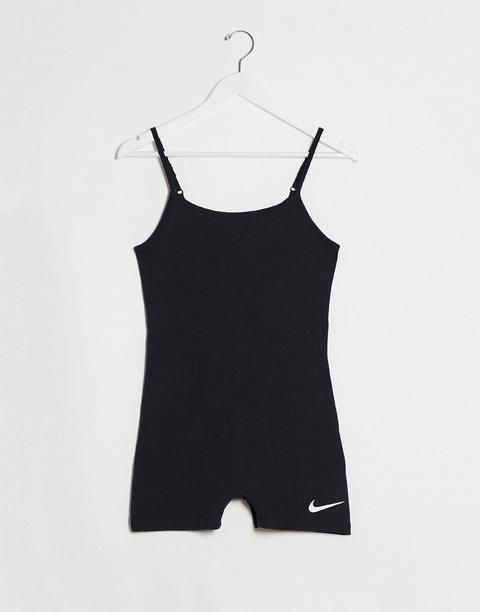 Nike Swoosh Unitard In Black