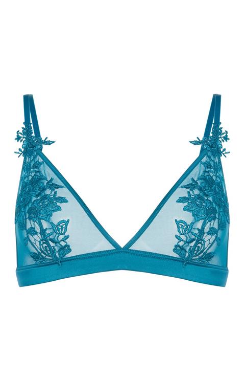 Teal Barely There Bralette