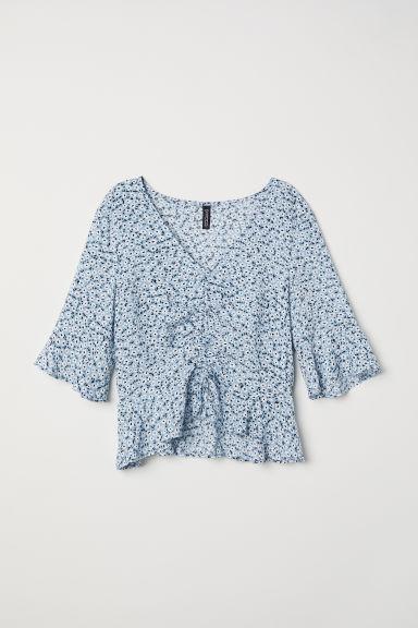 H & M - Camicetta Con Coulisse - Blu