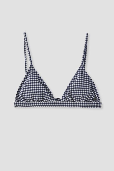 Top Bikini Triángulo Cuadro Vichy