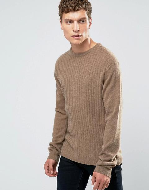 Jersey Ligero De Canalé De Lana De Cordero De Asos