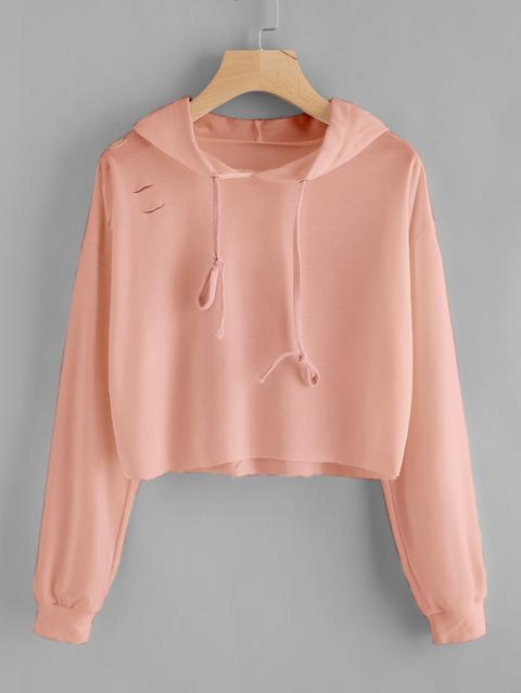 romwe crop hoodie