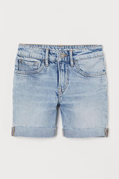 Comfort Stretch Denim Shorts - Azul