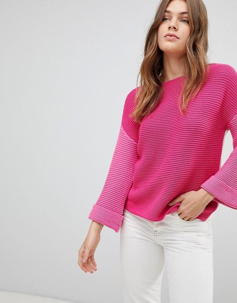 Esprit Colour - Maglione Lavorato A Blocchi Di Colore - Rosa