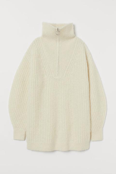 Jersey En Mezcla De Alpaca - Blanco
