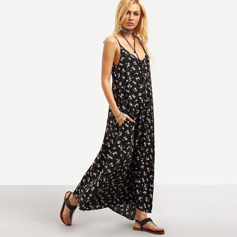 Vestido De Tirante Maxi Con Estampado Floral