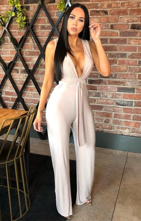 slinky plunge jumpsuit