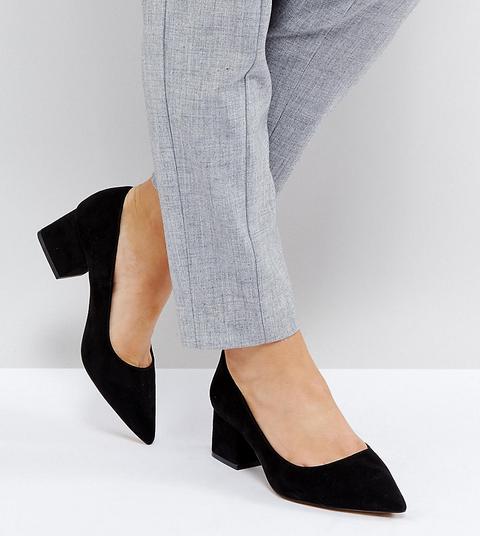 Asos - Simply - Scarpe Wide Fit Con Tacco Medio Largo - Nero