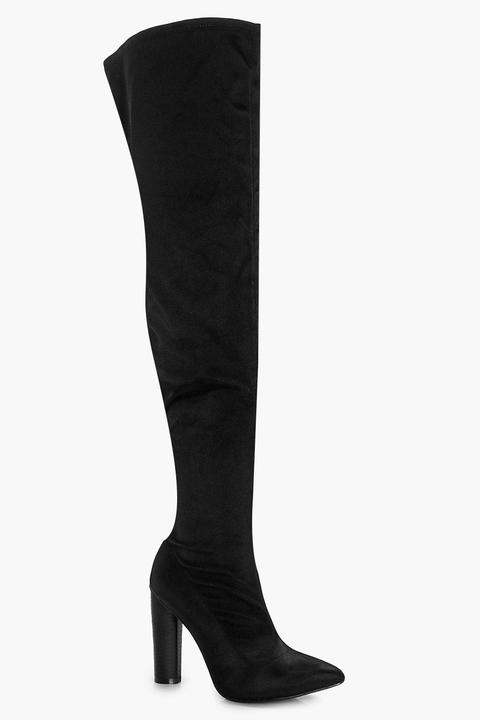 Aimee Satin Thigh High Boot