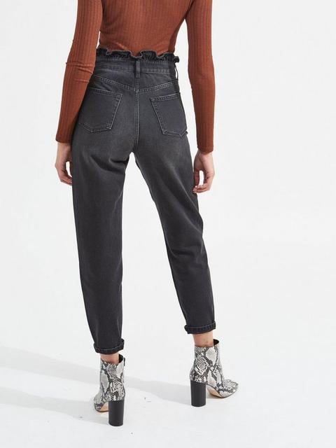 miss selfridge frill top mom jeans