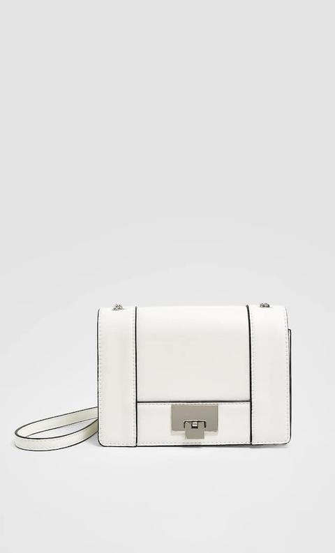 Mini Borsa Tracolla Con Chiusura Bianco