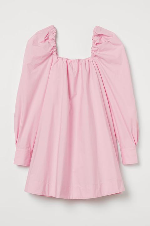Cotton Poplin Dress - Pink