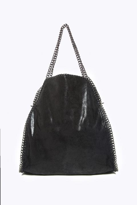 Stella Black Chain Detail Shoulder Bag