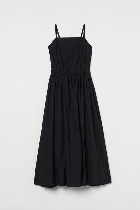 Vestido Con Lazada Detrás - Negro