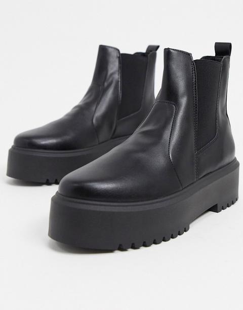 Asos Design Aberdeen Chunky Chelsea Boots In Black