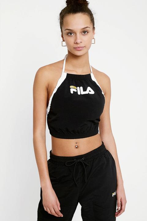 Fila Mina Black Halter Top - Womens L