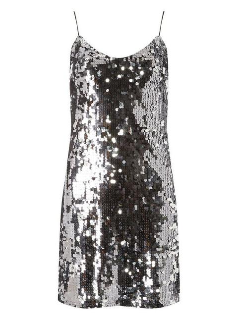 dorothy perkins silver sequin dress