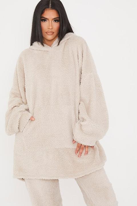 Stone Borg Cosy Oversized Hoodie , Beige