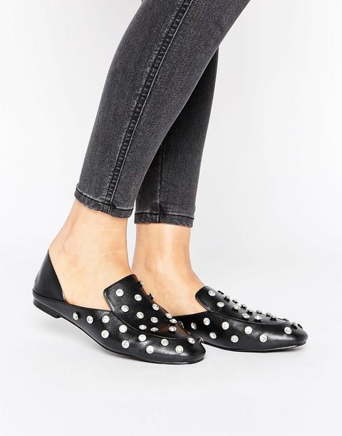Mules Planas Con Tachuelas Nina De Raid