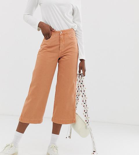 orange wide leg jeans