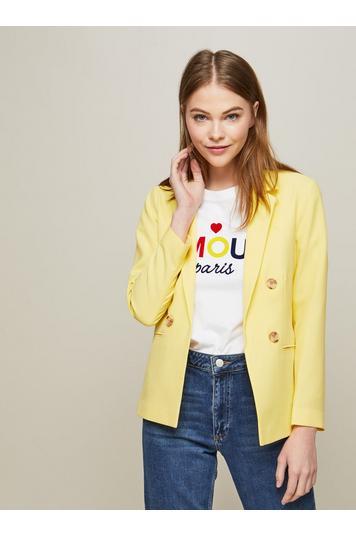 Womens Petite Yellow Blazer, Yellow