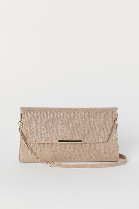 H & M - Cartera Clutch Brillante - Oro