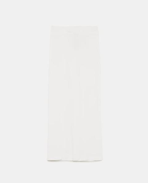 Textured Wide-leg Trousers