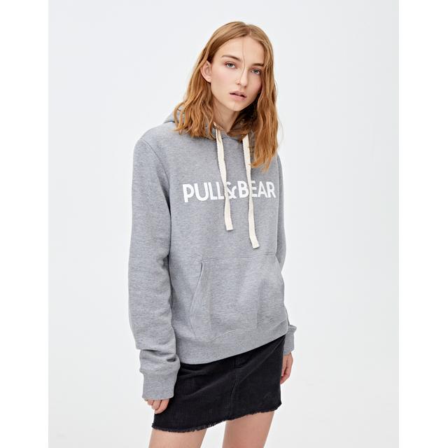 pull and bear hoodie grey