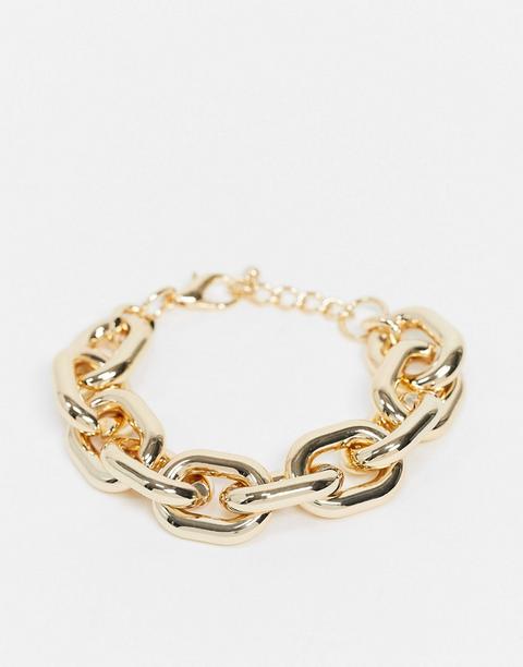 Pulsera De Tendencia Con Cadena En Tono Dorado De Asos Design