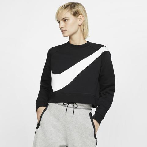 Nike Sportswear Swoosh Sudadera De Tejido Fleece - Mujer - Negro