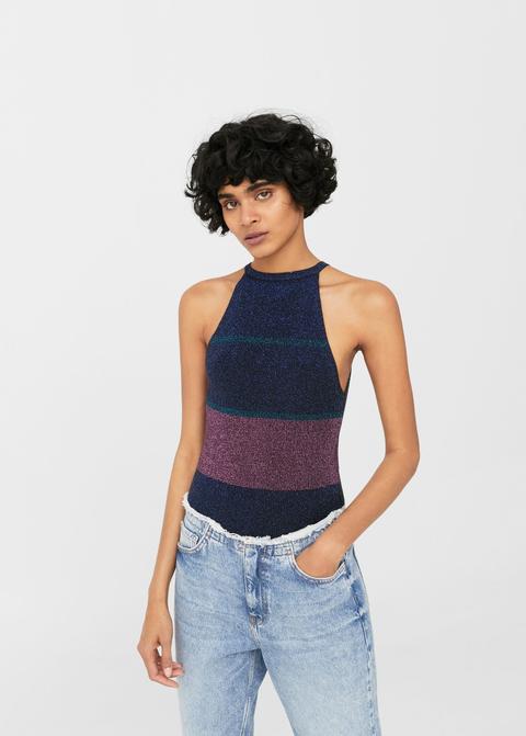 Top Halter Metalizado