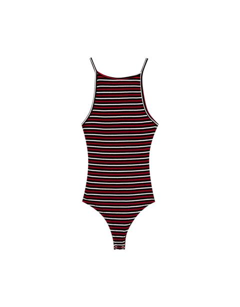 Body Rayé Encolure Américaine