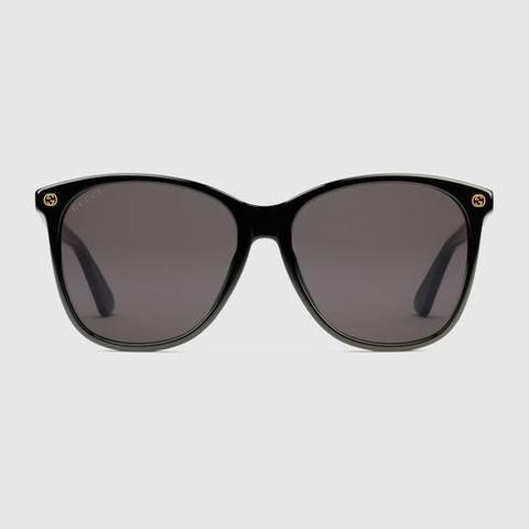 Oversize Round-frame Acetate Sunglasses