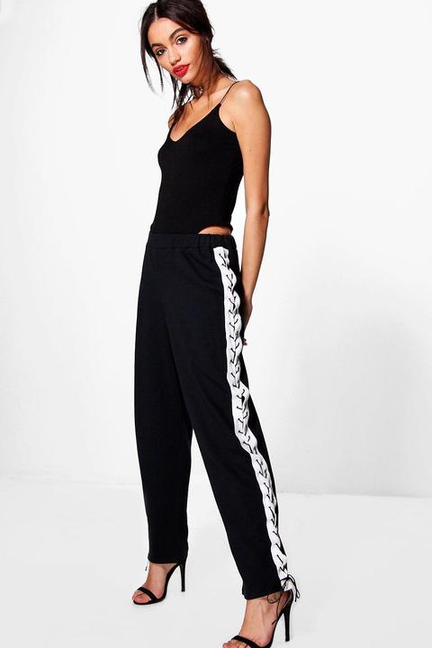 Faye Lace Up Side Loopback Jogger