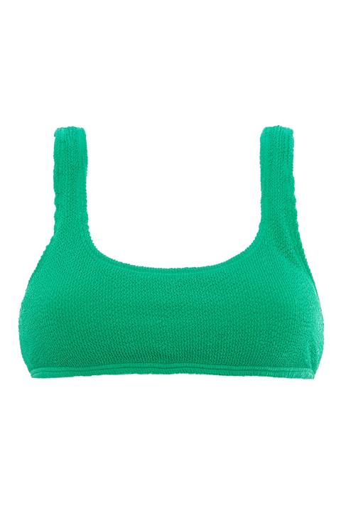 Top De Bikini Fruncido Verde