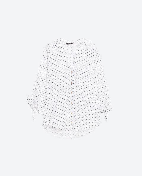 Camicia A Pois From Zara On 21 Buttons