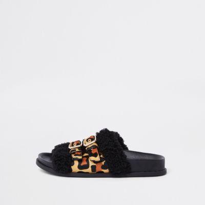 leopard sliders