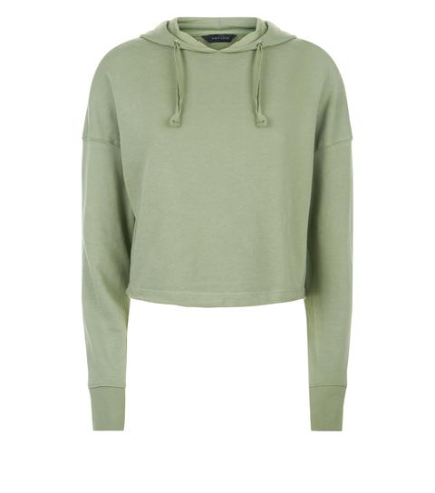 khaki cropped hoodie